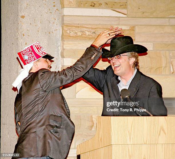 John Rich of Big & Rich and Kyle Young Exchange Hats