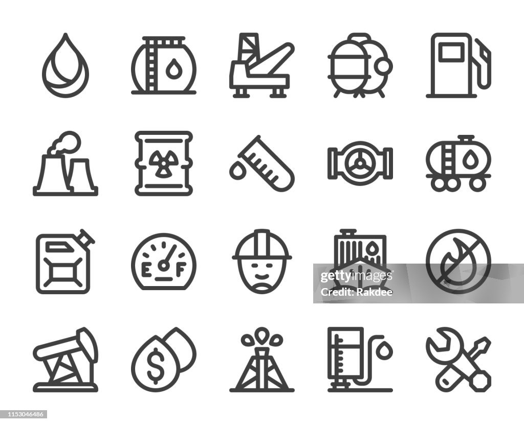 Fuel Industry - Bold Line Icons