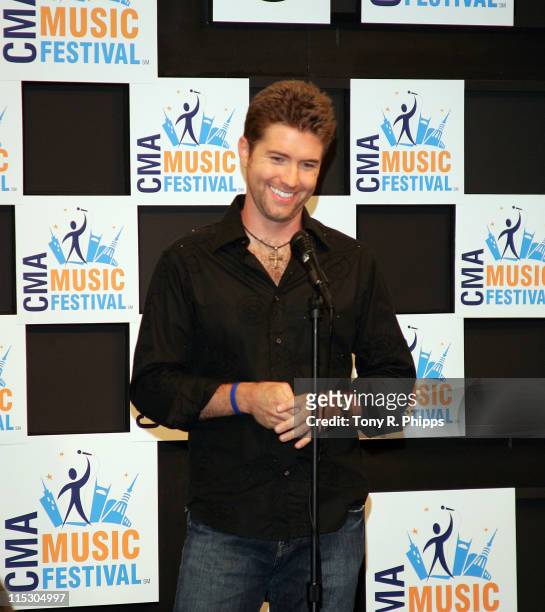 Josh Turner during CMA Music Festival - Press Conference Room at CMA Nightly Press Conference Room at The Coliseum in Nashville, Tennessee, United...