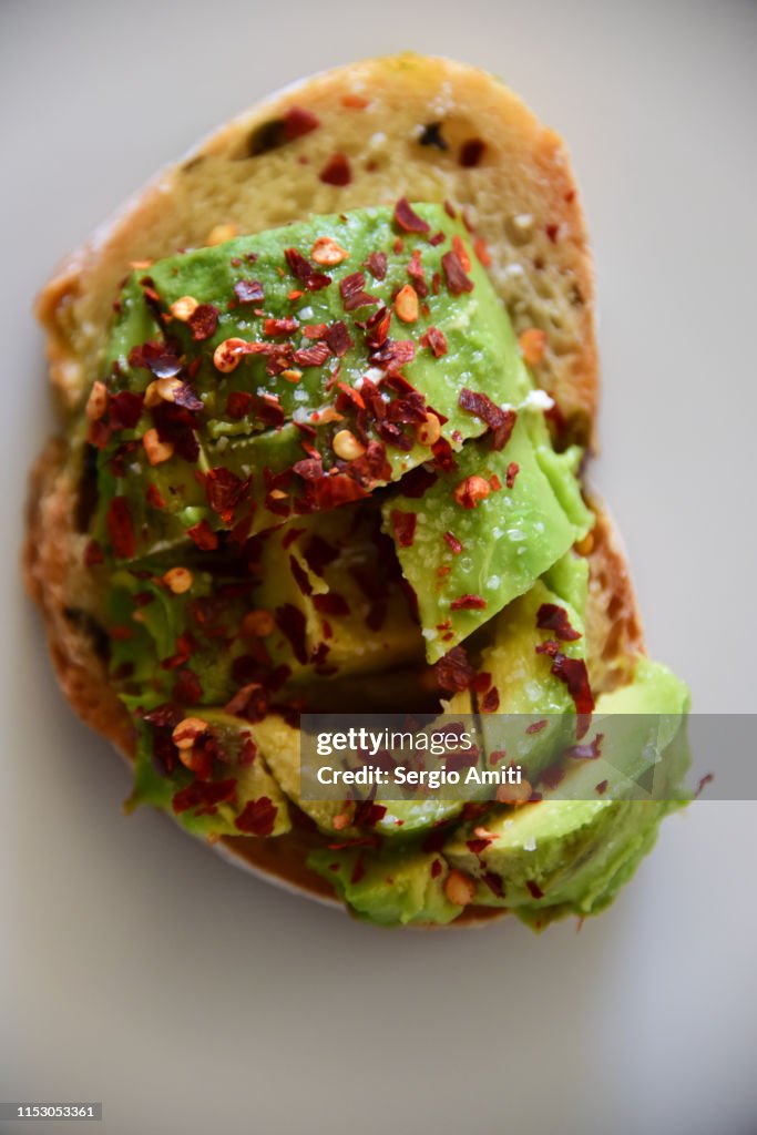 Homemade avocado on toast