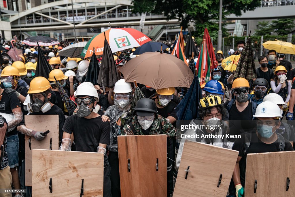 Anti-Extradition Protesters Rally In Hong Kong