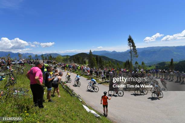 Mikel Landa Meana of Spain and Movistar Team / Hector Carretero of Spain and Movistar Team / Pavel Sivakov of Russia and Team INEOS / Larry Warbasse...