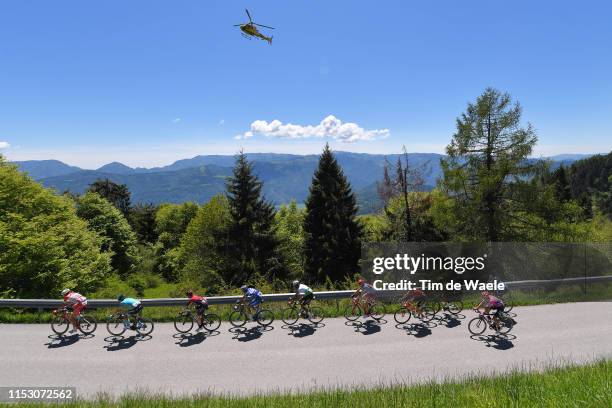 Andrey Amador Bikkazakova of Costa Rica and Movistar Team / Fausto Masnada of Italy and Team Androni Giocattoli - Sidermec / Pello Bilbao of Spain...