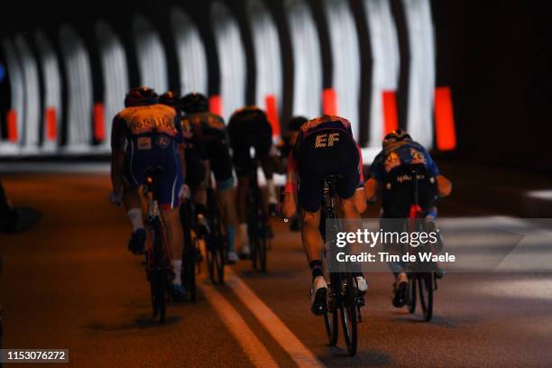 Amanuel Ghebreigzabhier of Eritrea and Team Dimension Data / Pello Bilbao of Spain and Astana Pro Team / Eros Capecchi of Italy and Team Deceuninck -...