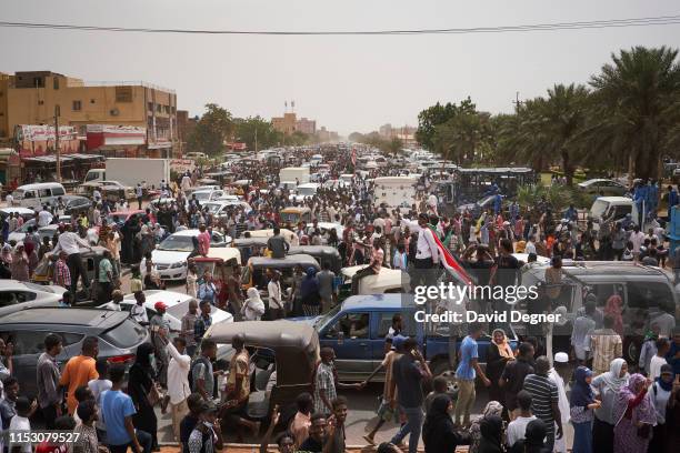 June 30: Protesters calling for a civilian government held large protests in Khartoum to commemorate those who were killed June 30, 2019 in Khartoum,...