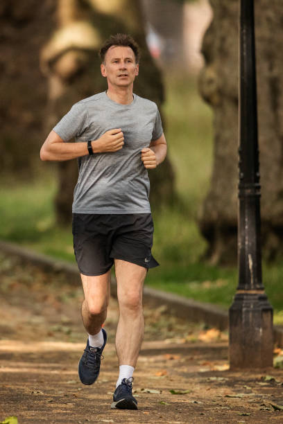 GBR: Conservative Leadership Candidate Jeremy Hunt On Morning Run