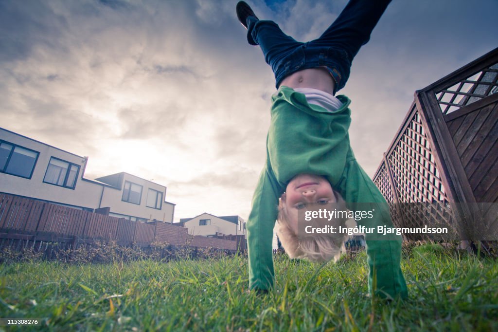 Upside down in handstand