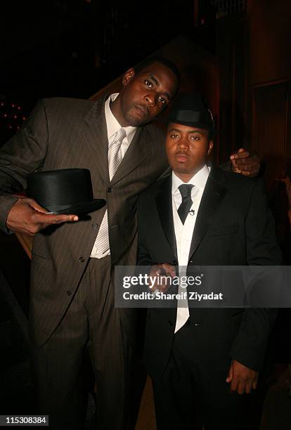 Chris Webber and Nas during Kelis Birthday Dinner at Buddakan in New York, United States.