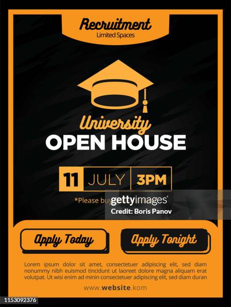 clean orange background with strong typography flyer or poster design - restaurant opening stock illustrations