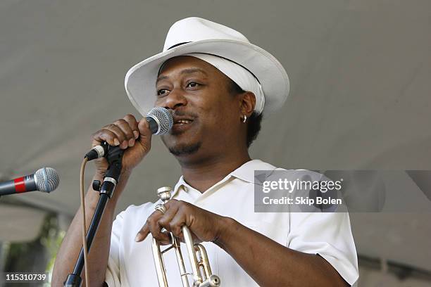 Kermit Ruffins during Jazz Centennial Celebration Presents: Satchmo Summerfest 2006 - Day 3 at French Market in New Orleans, Lousiana, United States.