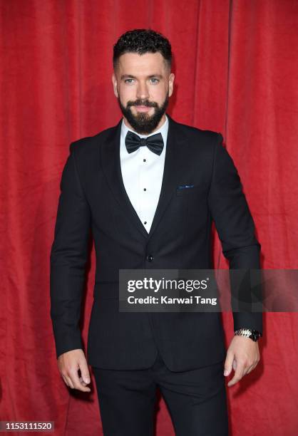 Shayne Ward attends the British Soap Awards at The Lowry Theatre on June 01, 2019 in Manchester, England.