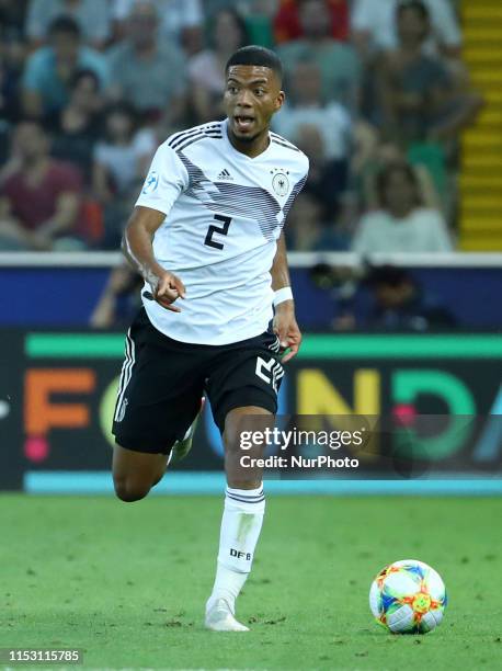 Benjamin Henrichs of Germany during the UEFA Under 21 Championship final Spain v Germany at the Friuli Stadium in Udine, Italy on June 30, 2019