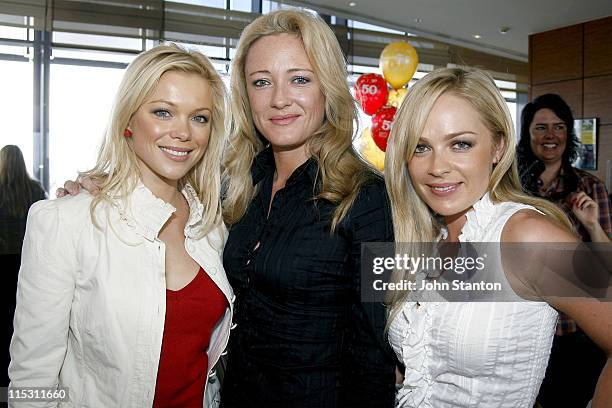 Holly Brisley, Amber Petty and Imogen Bailey during TV Turns 50 Photo Call in Sydney at Star City in Sydney, NSW, Australia.