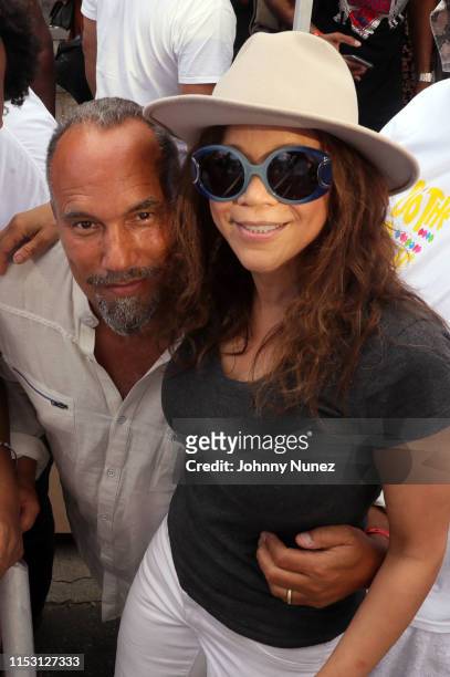 Roger Guenveur Smith and Rosie Perez attend the 30th Anniversary "Do The Right Thing" Block Party on June 30, 2019 in Brooklyn, New York.
