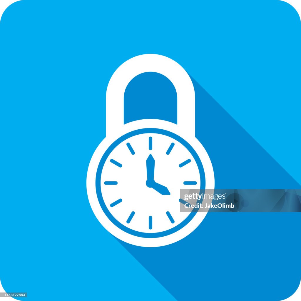 Time Lock Icon Silhouette