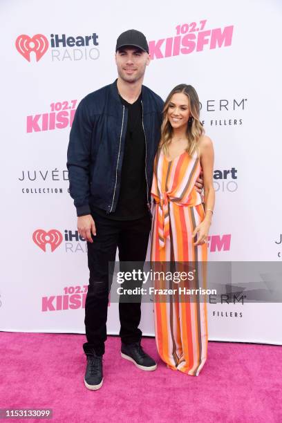 Mike Caussin and Jana Kramer attend 2019 iHeartRadio Wango Tango presented by The JUVÉDERM® Collection of Dermal Fillers at The Dignity Health Sports...