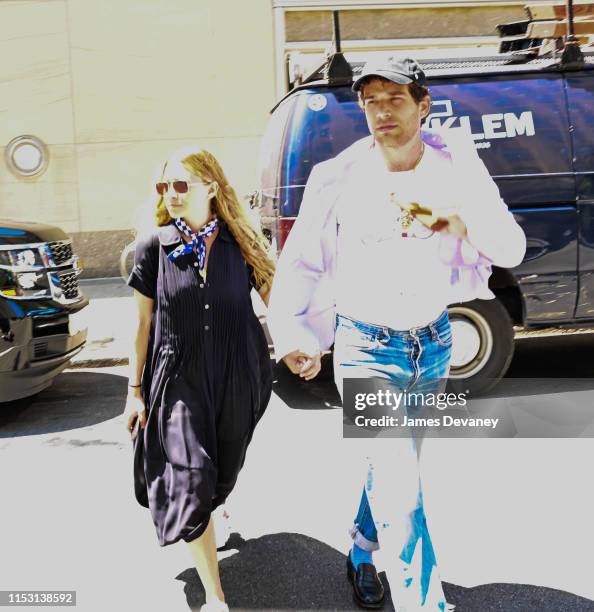 Ashley Olsen and Louis Eisner seen on the streets of Manhattan on July 1, 2019 in New York City.