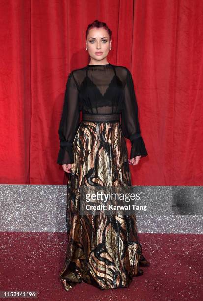 Shona McGarty attends the British Soap Awards at The Lowry Theatre on June 01, 2019 in Manchester, England.