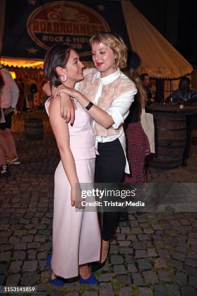 Emma Drogunova and Jella Haase attend the After Show Party of KxxK Kilian Kerner Fashion Show during the Berlin Fashion Week Spring/Summer 2020 on...