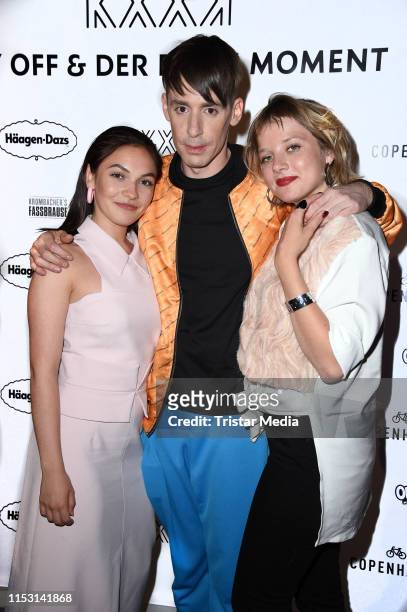 Emma Drogunova, Kilian Kerner and Jella Haase attend the After Show Party of KxxK Kilian Kerner Fashion Show during the Berlin Fashion Week...