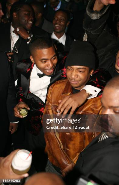 Ja Rule and Nas during Nas Celebrates His New Album "Hip Hop is Dead" at His Black & White Ball - December 18, 2006 at Capitale in New York City, New...