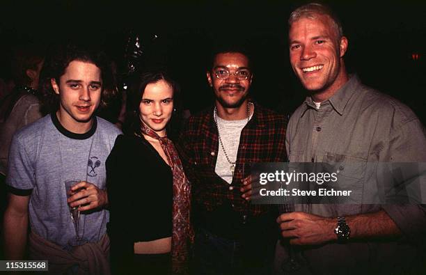 Giovanni Ribisi, Juliet Lewis with friends during Juliet Lewis at Tunnel - 1994 at Tunnel in New York City, New York, United States.