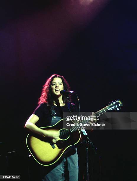 Sarah McLachlan performs during Lifebeat Allstar Benefit Concert - 7-13-1995 at Beacon Theater in New York City, New York, United States.