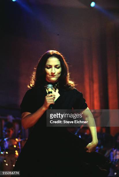 Gloria Estefan performs during Lifebeat Allstar Benefit Concert - 7-13-1995 at Beacon Theater in New York City, New York, United States.