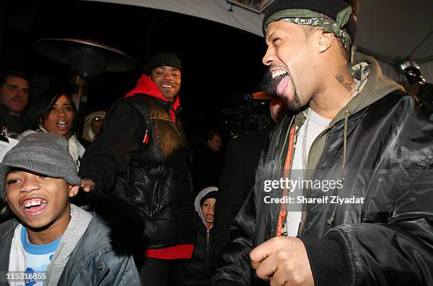 Method Man , Redman and young guest during Def Jam "Icon" Launch Party at Ultra in New York, United States.