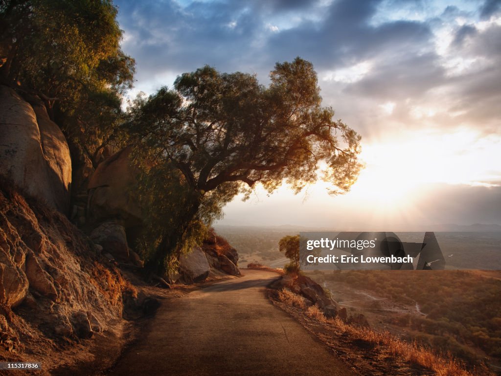 Narrow mountain road