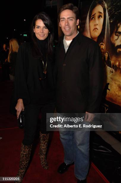 Angie Harmon and Jason Sehorn during "The Nativity Story" Los Angeles Premiere at AMPAS in Los Angeles, California, United States.