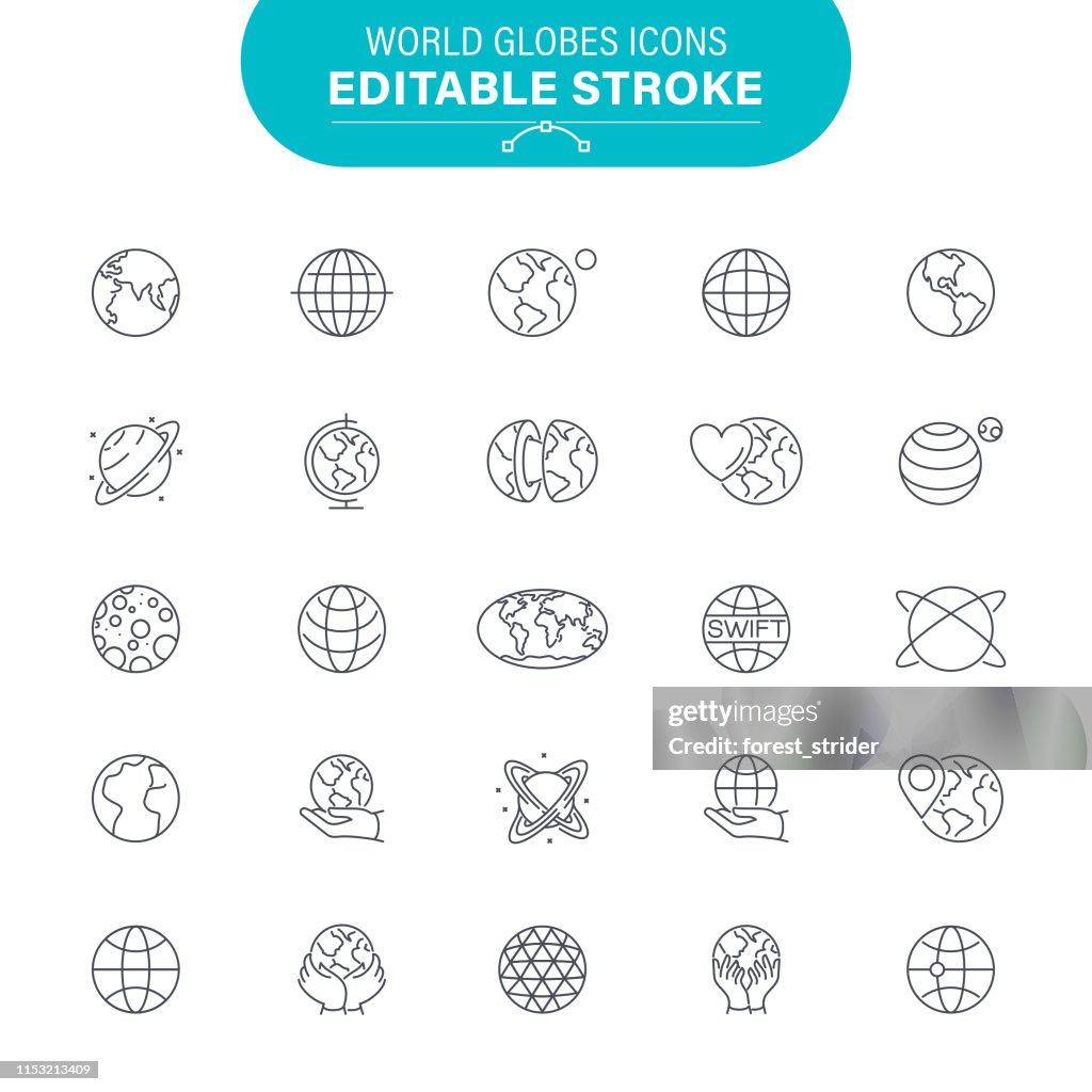 World Globe Icons