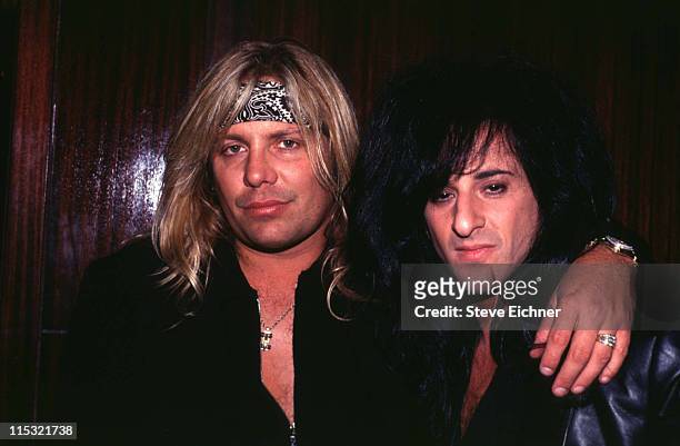 Vince Neil & Steve Stevens during Vince Neil at Club USA - 1993 at Club USA in New York City, New York, United States.