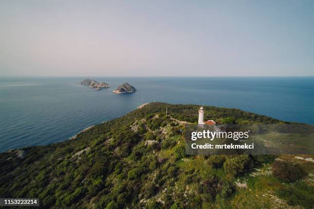 gelidonya lighthouse in antalya, turkey - safety island stock pictures, royalty-free photos & images