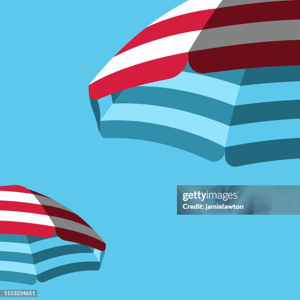 parasol beach umbrella background - sun bathing uk stock illustrations
