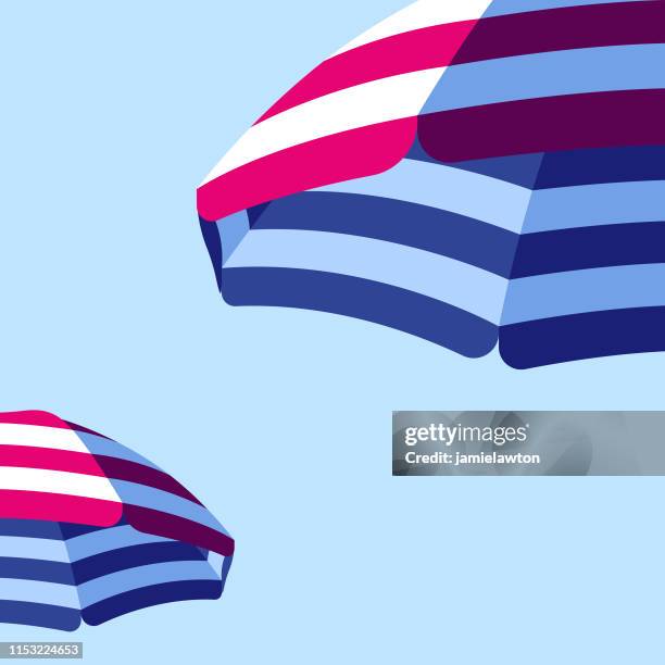 illustrations, cliparts, dessins animés et icônes de parasol fond de parapluie de plage - vacances été plage