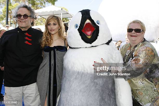 George Miller,Brittany Murphy and Magda Szubanski during "Happy Feet" Australian Premiere - Blue Carpet - December 10, 2006 at Entertainment Quarter...