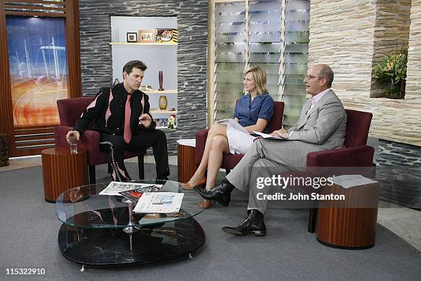 Chris Isaak with hosts Melissa Doyle and David Koch