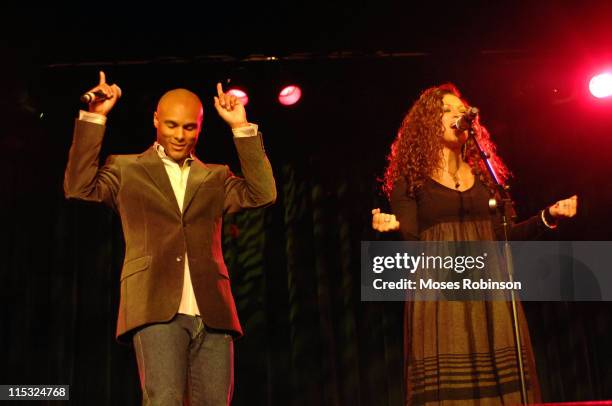 Kenny Lattimore and Chante Moore during Kirk Franklin and the Children's Defense Fund Presents "Imagine Me All-Star Celebrity Concert" at Gaylord...
