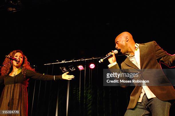 Chante Moore and Kenny Lattimore during Kirk Franklin and the Children's Defense Fund Presents "Imagine Me All-Star Celebrity Concert" at Gaylord...