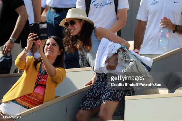 Xisca Perello attend the 2019 French Tennis Open - Day Eight at Roland Garros on June 02, 2019 in Paris, France.
