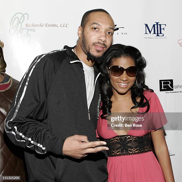 Lyfe Jennings and Allison Mathis during Allison Mathis' MTV Super Sweet Sixteen Viewing Party at Justin's in Atlanta, Georgia, United States.