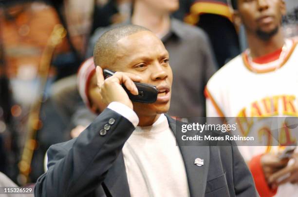 Ronnie DeVoe, member of New Edition during Celebrity Sightings at Atlanta Hawks vs Seattle Supersonics - November 11, 2006 at Philips Arena in...