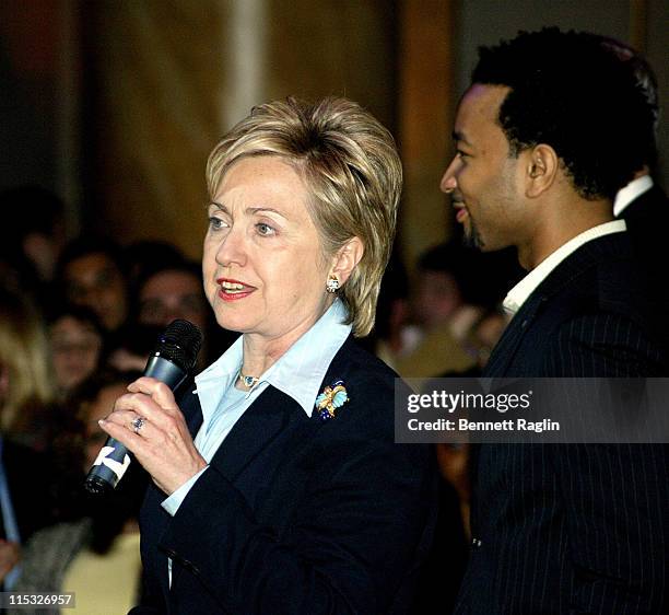 Hillary Clinton during Hillary Clinton Fund Raiser with a Performance by John Legend at Capitale in New York, New York, United States.