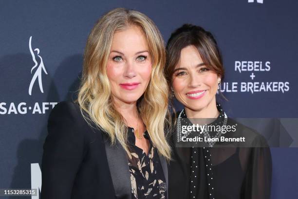 Christina Applegate and Linda Cardellini attend FYC Netflix Event Rebels And Rule Breakers at Netflix FYSEE at Raleigh Studios on June 02, 2019 in...