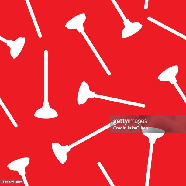 plunger pattern silhouette - plumber tools background stock illustrations