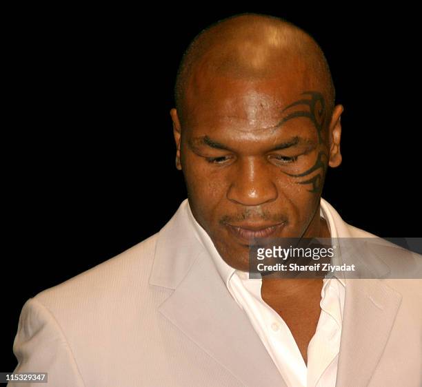 Mike Tyson during Celebrity Guests at Byrd vs Golota Fight at Madison Square Garden in New York City, New York, United States.