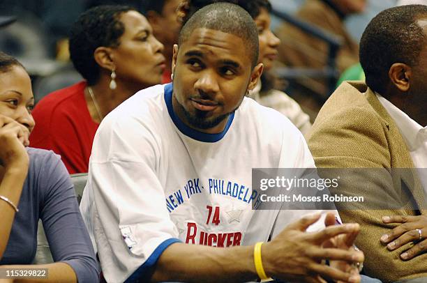 Charles Woodson, Green Bay Packers Defensive Back during Celebrity Sightings at Atlanta Hawks vs San Antonio Spurs - February 21, 2007 at Philips...