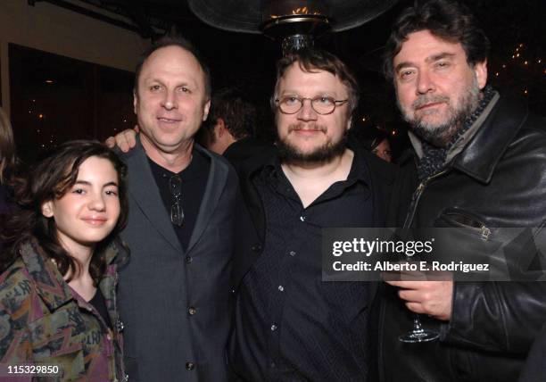 Ivana Baquero, Picture House's Bob Berney, Guillermo del Toro and Guillermo Navarro