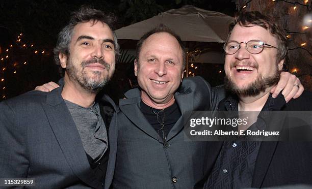 Alfonso Cuaron, Picture House's Bob Berney and Guillermo del Toro